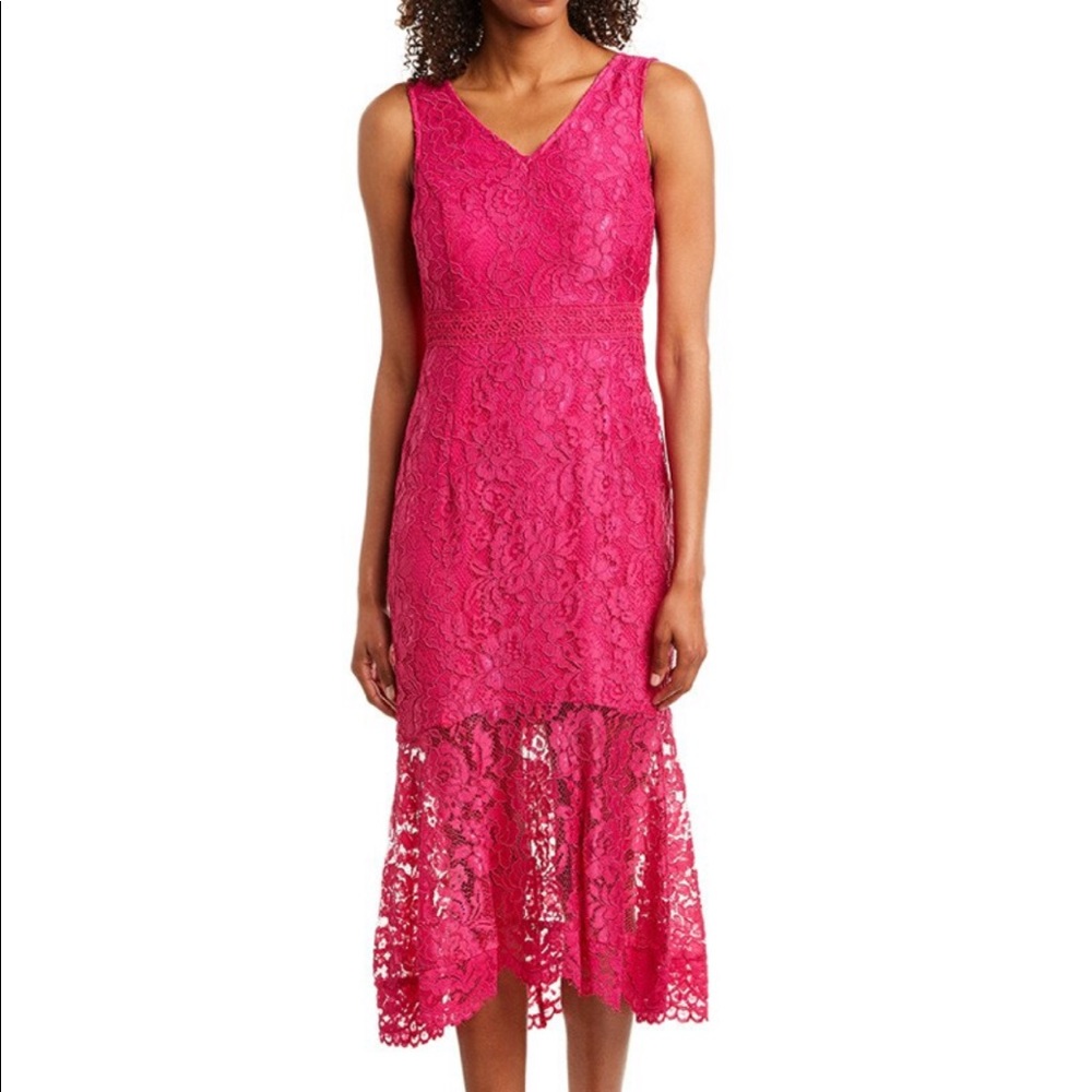 NWT Nanette Lepore Passion Pink Lace Dress 4
